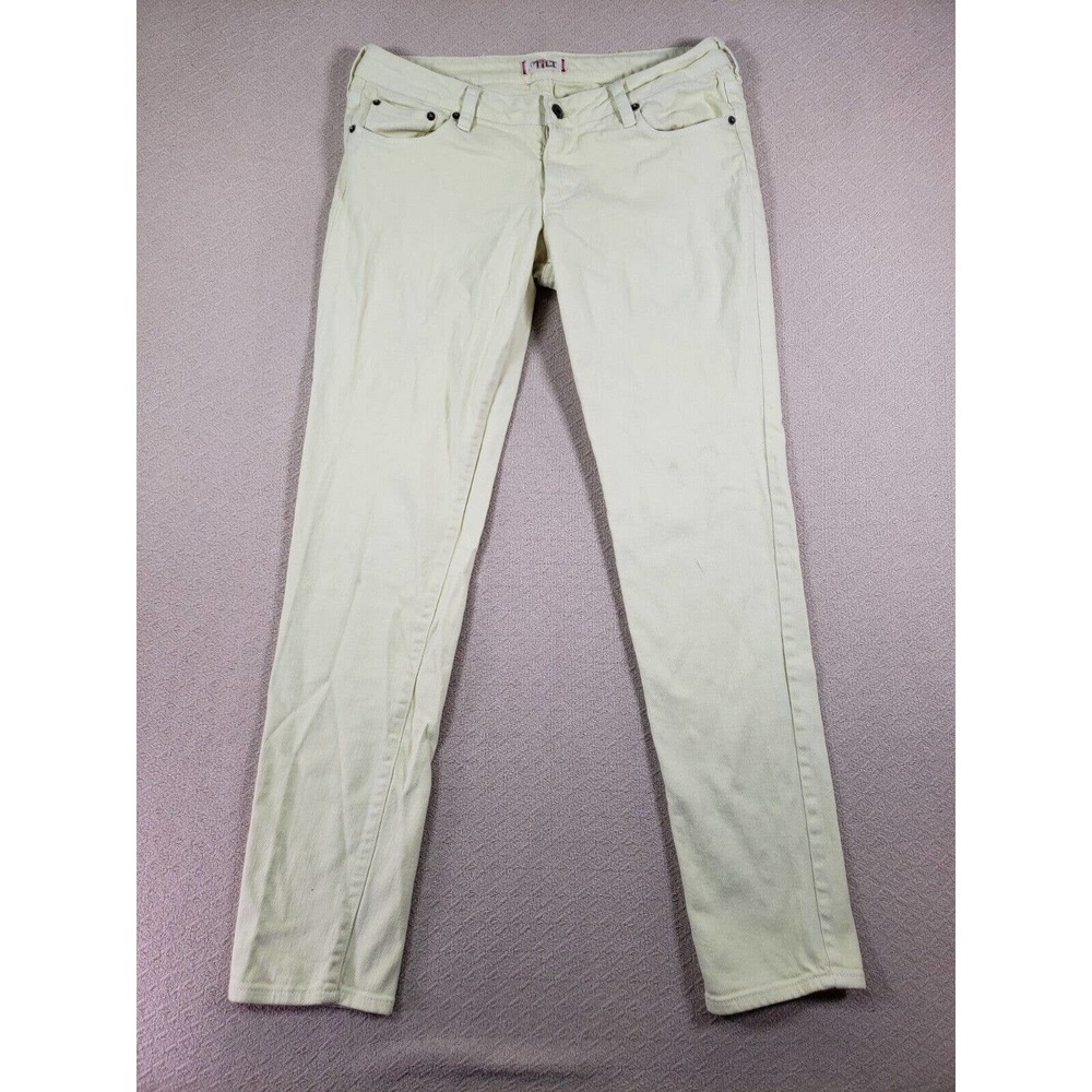 Tilt Jeans Womens 11 Yellow Super Skinny Cotton Blend Denim Pockets Mid Rise